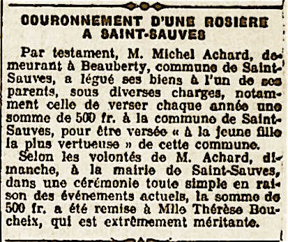 L'Avenir du Puy-de-Dôme du 8 décembre 1914