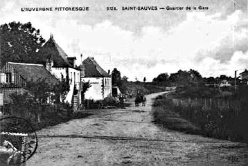 Le quartier de la gare de Saint-Sauves au début du XXème siècle