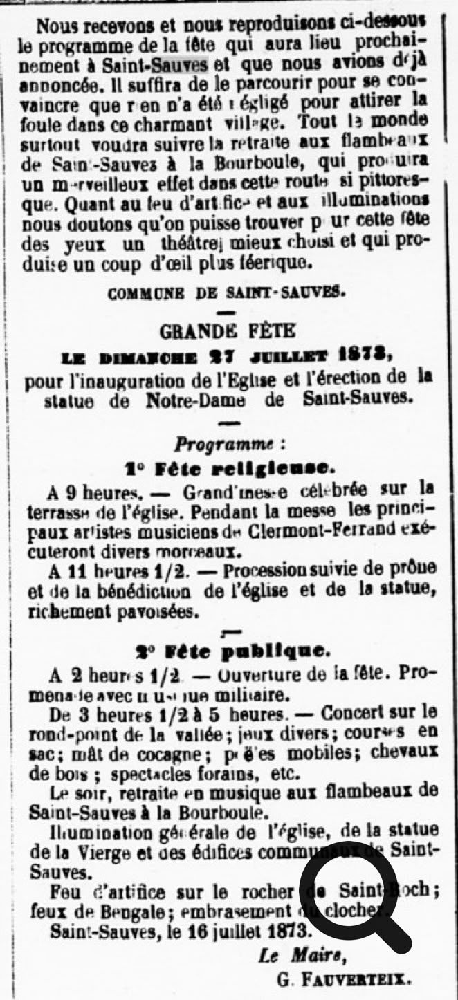 Image d'un texte imprimé en noir et blanc, contenant des paragraphes et des titres en majuscules. Le texte semble être une annonce ou un avis public.