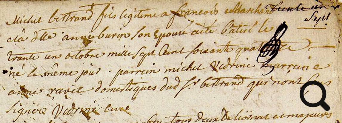 Document ancien avec texte manuscrit en écriture cursive, encre noire sur papier jauni.